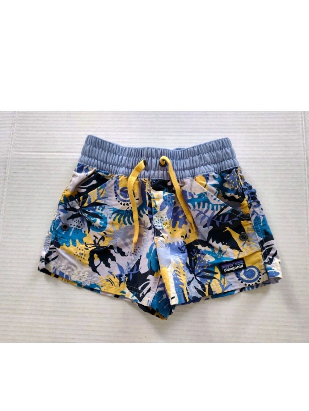 Patagonia Girls Costa Rica Baggies Shorts Size XS (5-6) Blue 67087 Nylon
